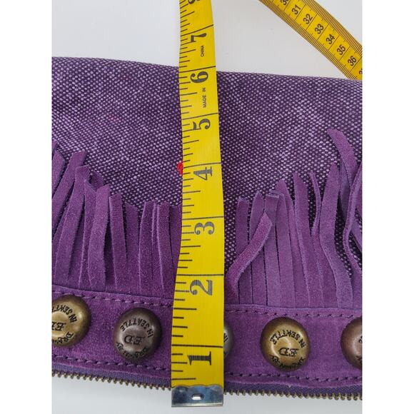 New Vintage Purple Y2K Ed Hardy fringe clutch - Picture 8 of 8